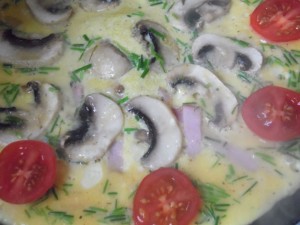 Klasyczny omlet z pieczarkami