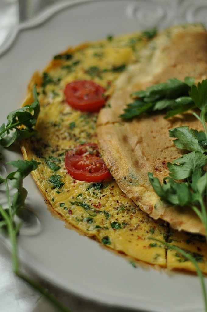 pietruszkowy omlet bez tłuszczu