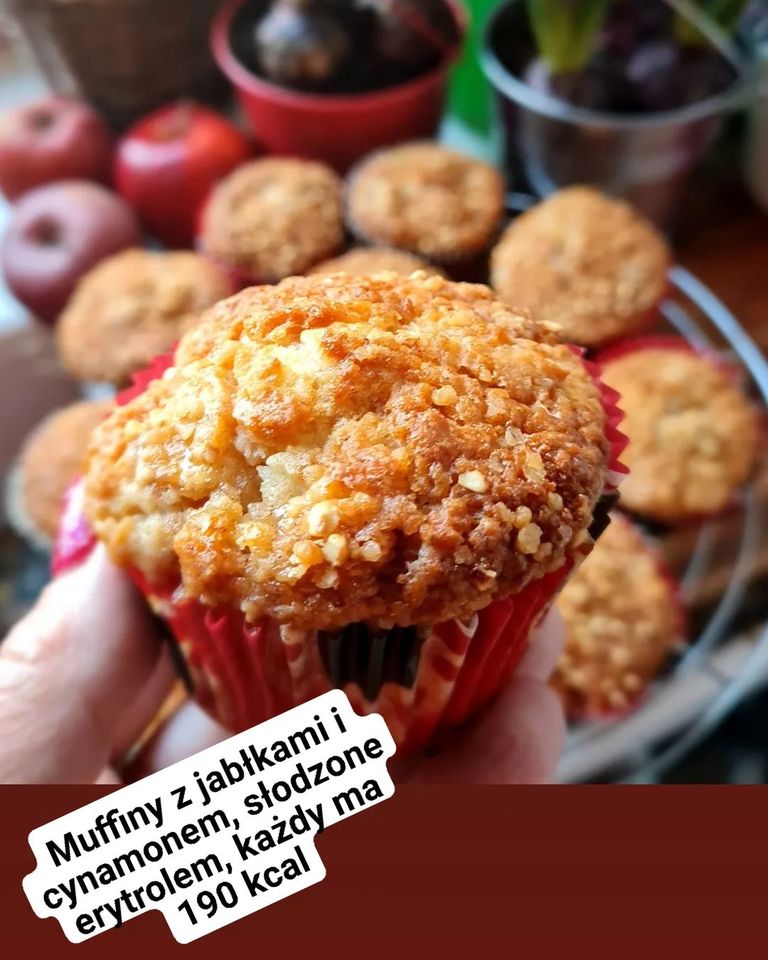 Muffiny jabłkowe bez cukru