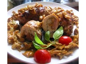 Roladki schabowe z kurkami