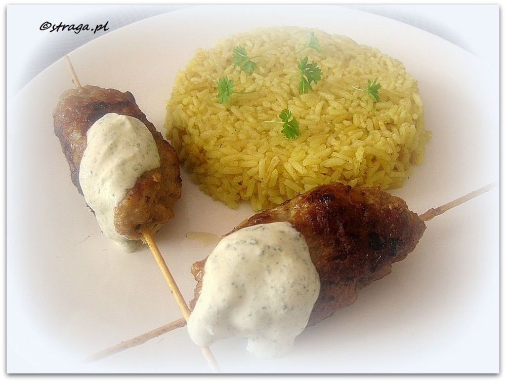 Mini kebaby grillowane z ryżem
