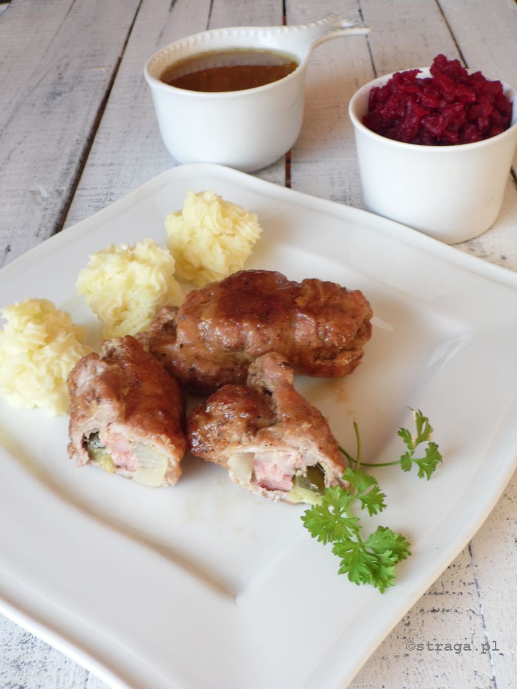 Przepis na zrazy wieprzowe zawijane