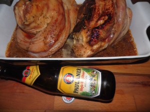 Pieczona golonka w piwie Paulaner