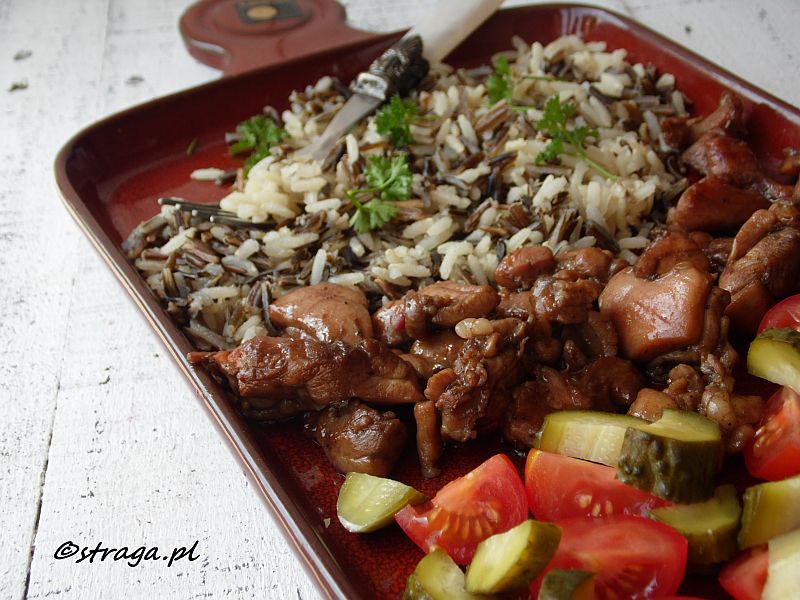 Kurczak grillowany z ryżem (słodko-kwaśny)