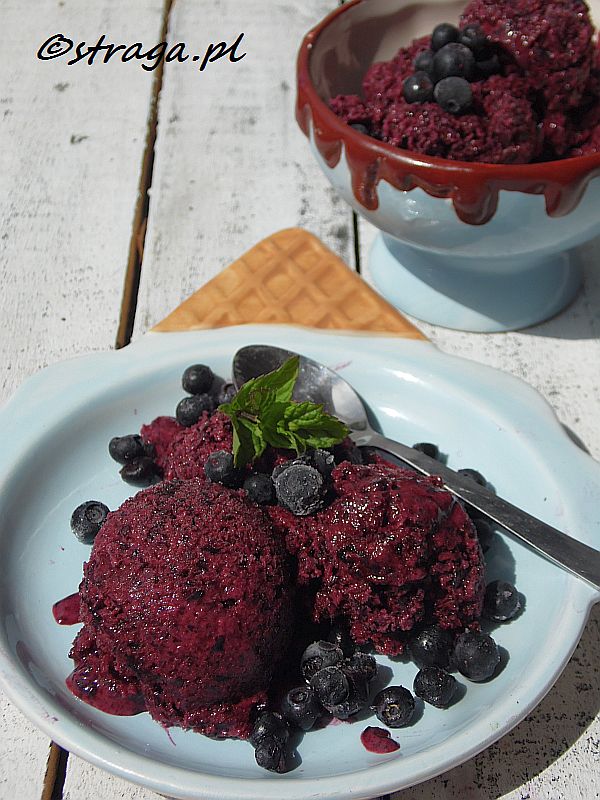 Sorbet jagodowy z jogurtem