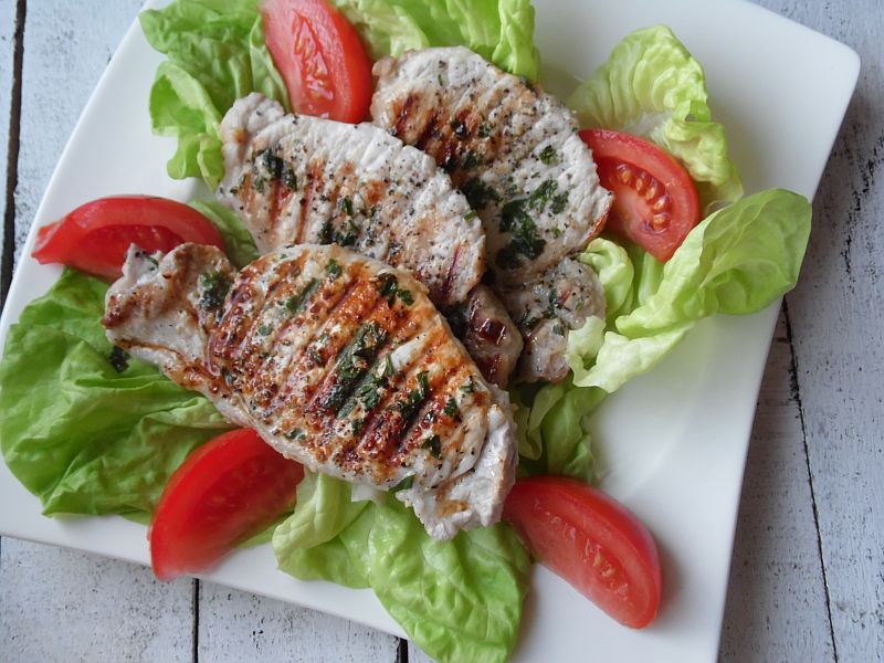 Schab grillowany z pietruszką