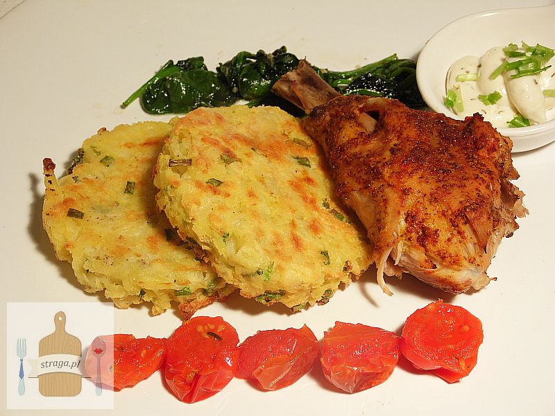 Pieczone udko kurczaka z Rösti