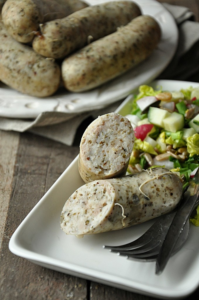 Biała kiełbasa drobiowa (wersja light)
