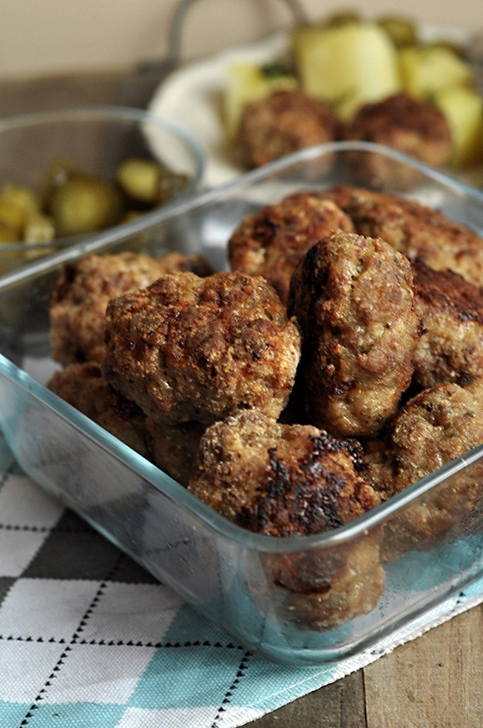Pieczone kotlety mielone z prażoną cebulką