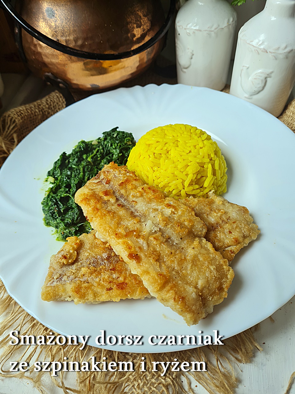 Dorsz ze szpinakiem
