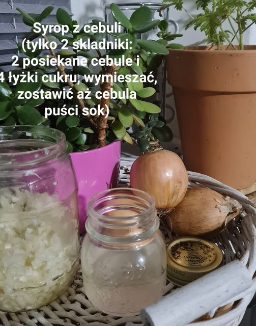 Domowy syrop z cebuli i cukru